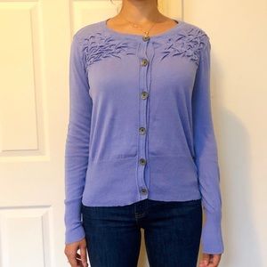 Lavender button up cardigan sweater XS SW